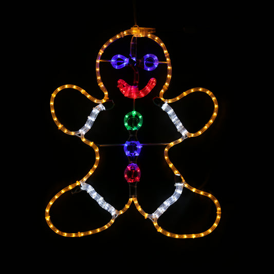 Peperkoekmannetje - Kerstverlichting voor buiten - 90x110 cm
