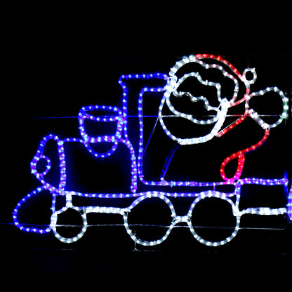 Trein van de Kerstman - kerstverlichting voor buiten - 78x258cm