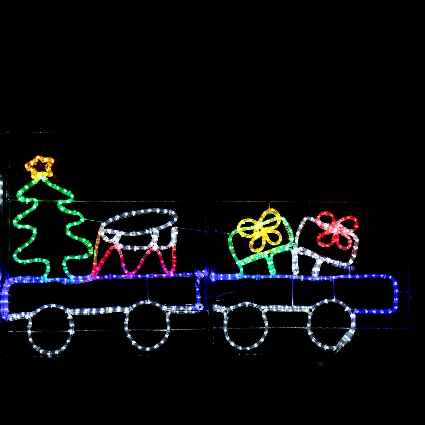 Trein van de Kerstman - kerstverlichting voor buiten - 78x258cm