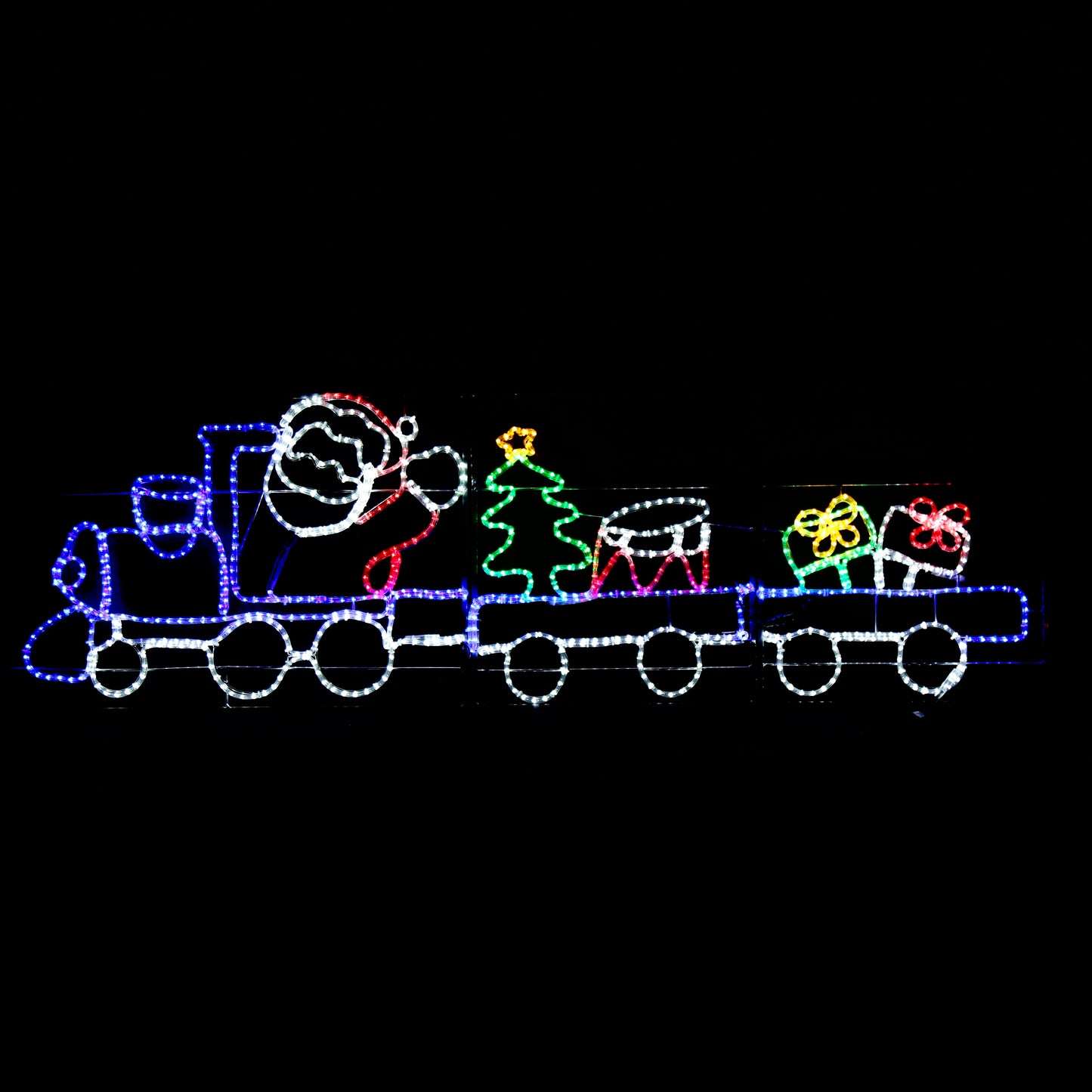 Trein van de Kerstman - kerstverlichting voor buiten - 78x258cm