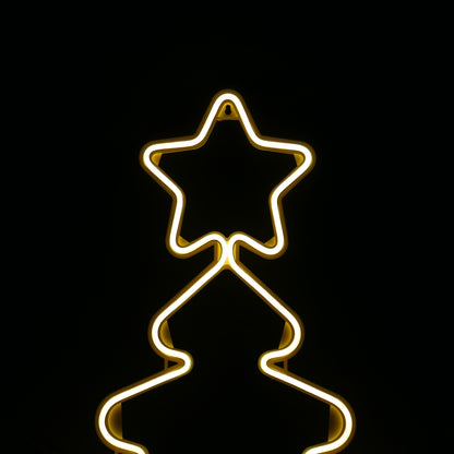 Neon kerstboom 52x43 cm - Warm wit